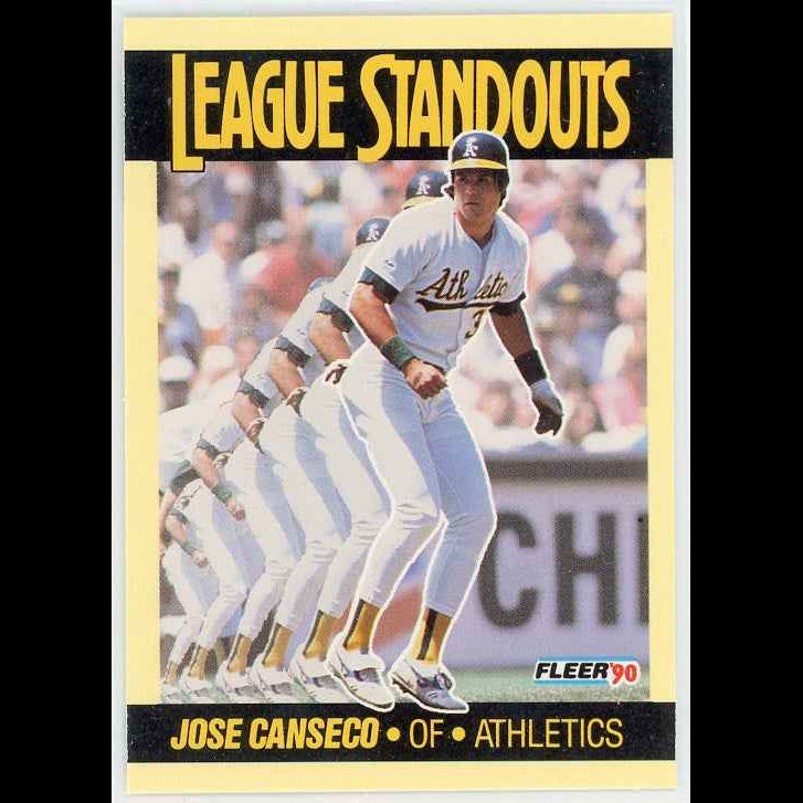 1990 Fleer League Standouts #4 Jose Canseco Card - front