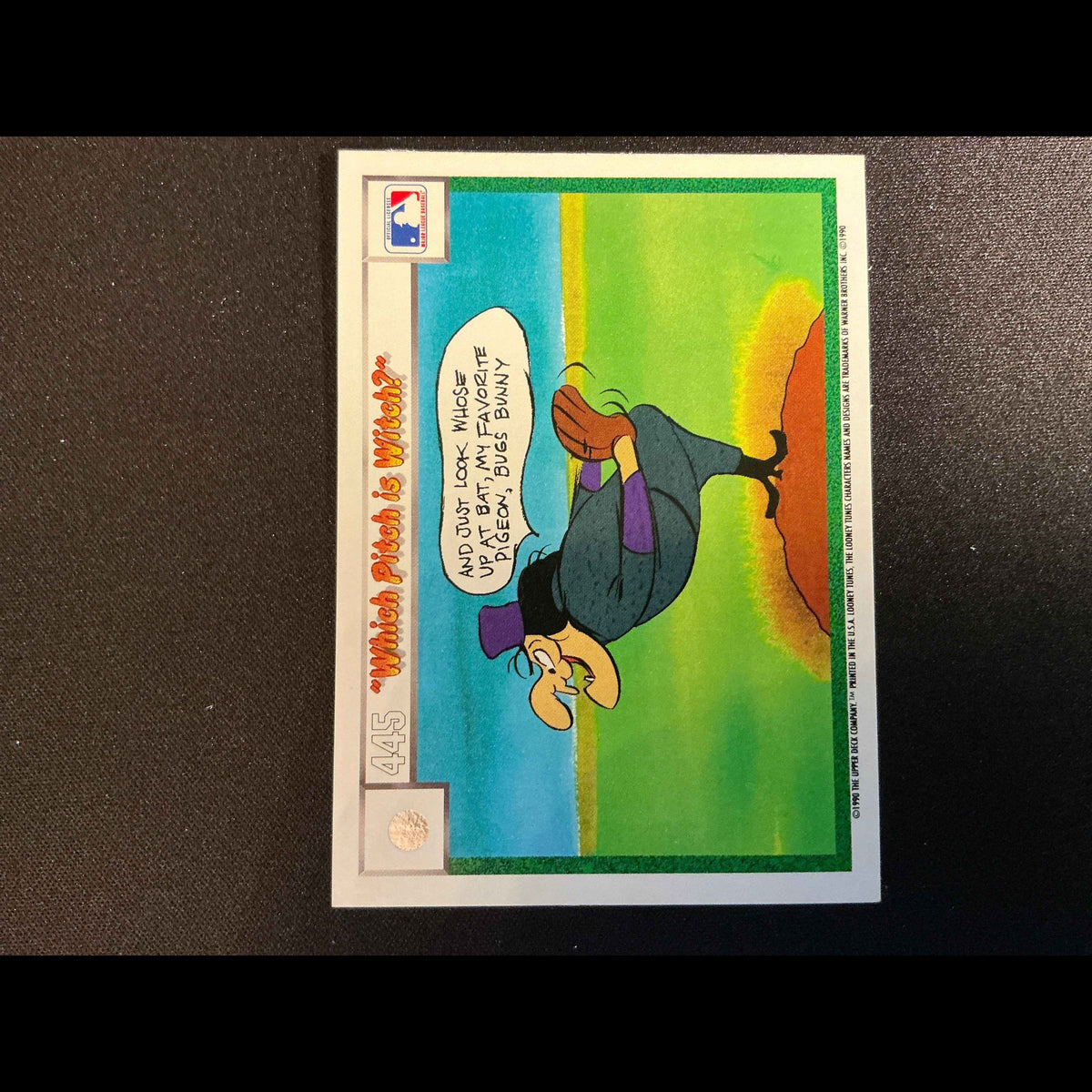 1990 Upper Deck Comic Ball #436/445 Which Pitch is Witch Card - back