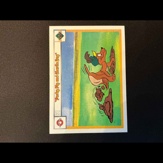 1990 Upper Deck Comic Ball #61/64 Porky Pig/Charlie the Dog Card - front