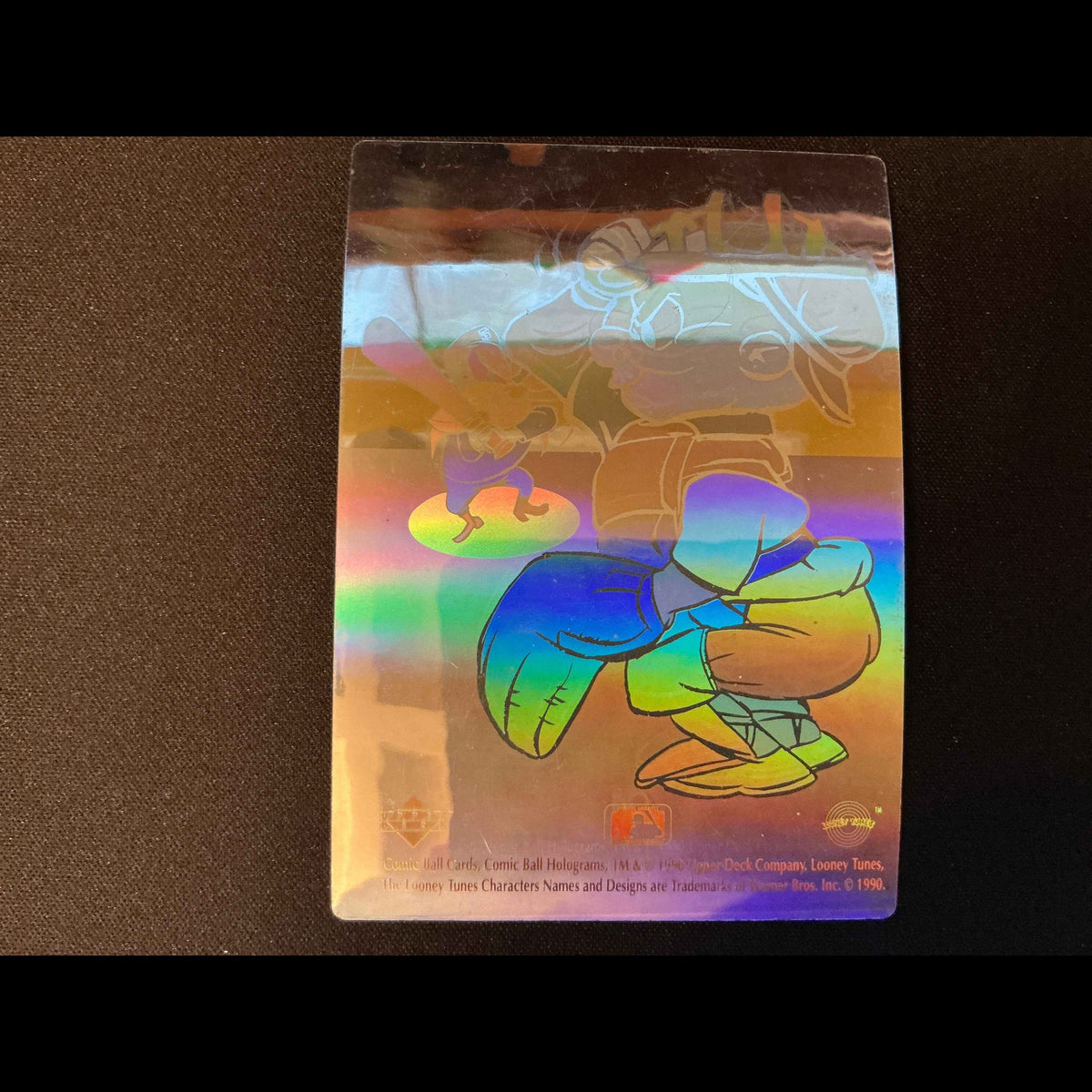 1990 Upper Deck Comic Ball Elmer Fudd Catching Hologram - front