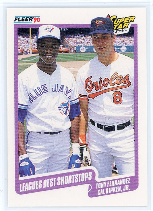 1990 Fleer #634 Tony Fernandez/Cal Ripken Jr Card