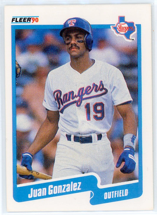 1990 Fleer #297 Juan Gonzalez RC Card