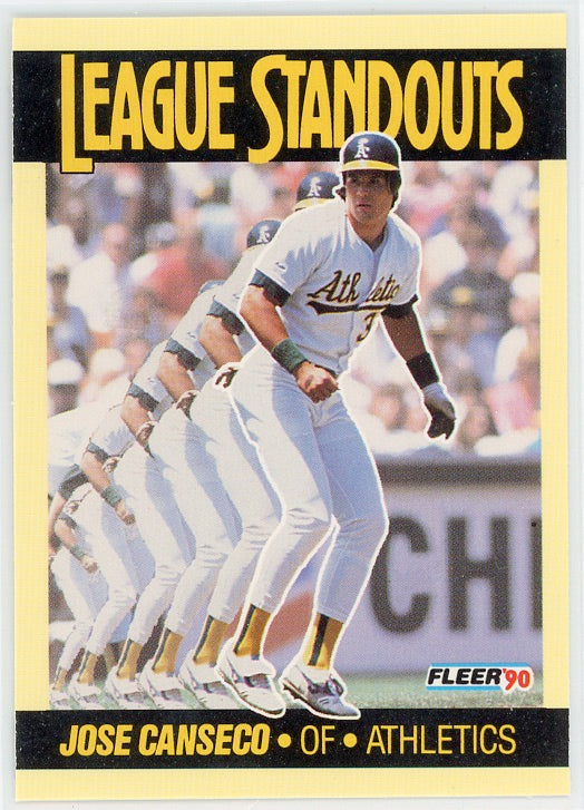 1990 Fleer League Standouts #4 Jose Canseco Card