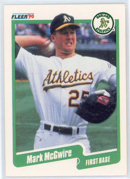 1990 Fleer #15 Mark McGwire Card