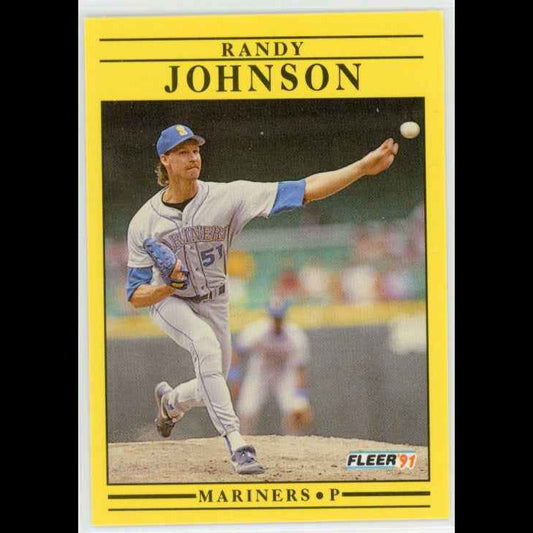 1991 Fleer #455 Randy Johnson Card - front