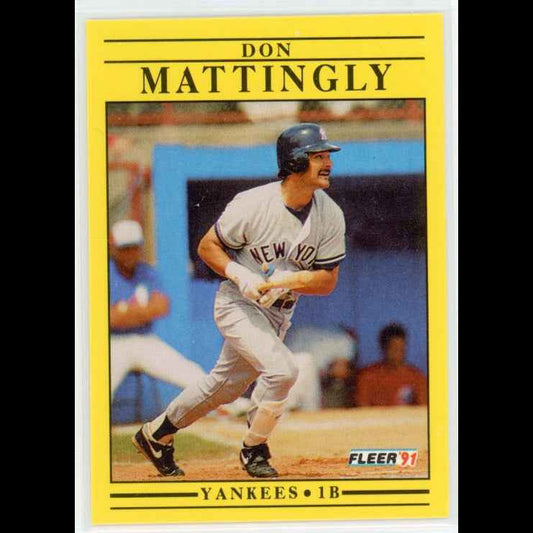 1991 Fleer #673 Don Mattingly Card - front