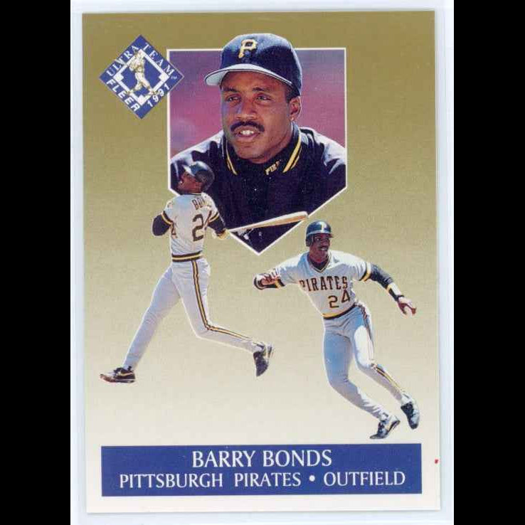 1991 Fleer Ultra Gold #1 Barry Bonds Card - front