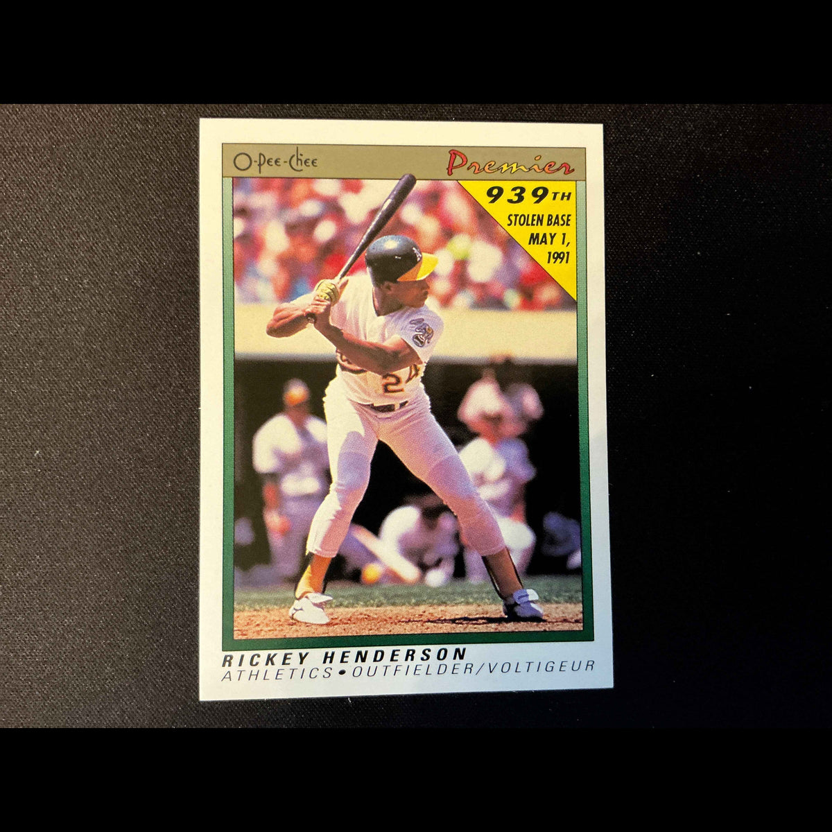 1991 O-Pee-Chee Premier #62 Rickey Henderson Card - front