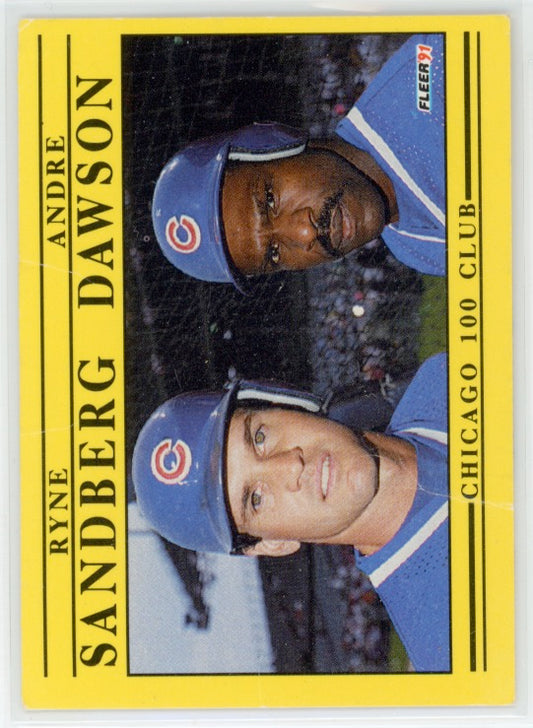 1991 Fleer #713 Ryne Sandberg/Andre Dawson Card