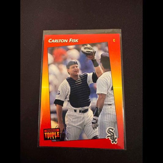 1992 Donruss Triple Play #149 Carlton Fisk Card - front