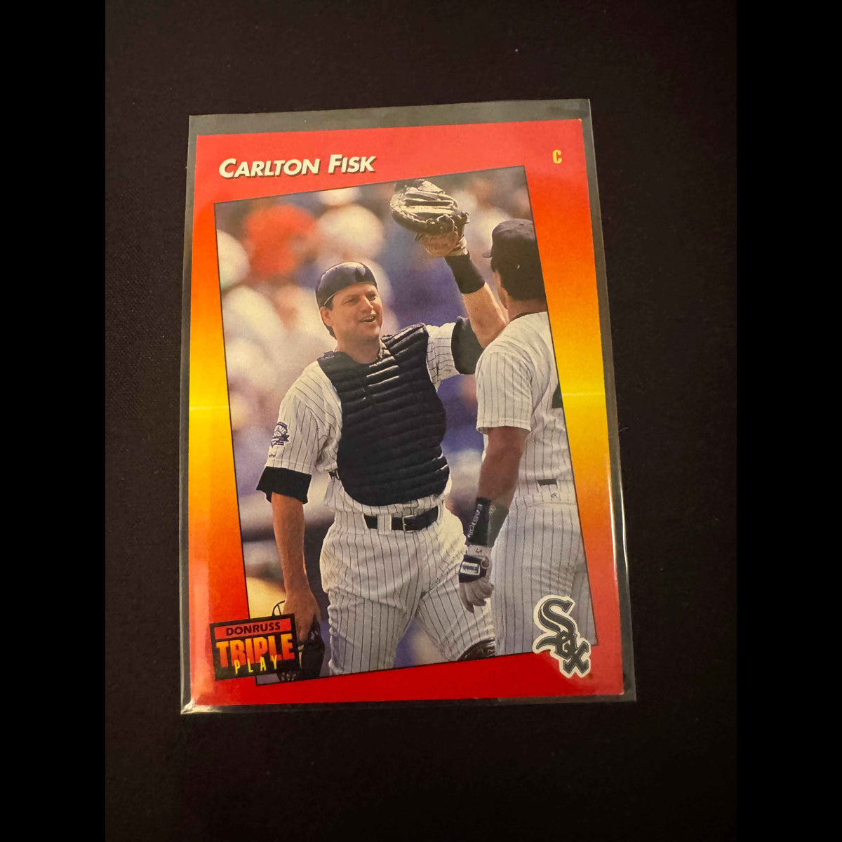 1992 Donruss Triple Play #149 Carlton Fisk Card - view 3