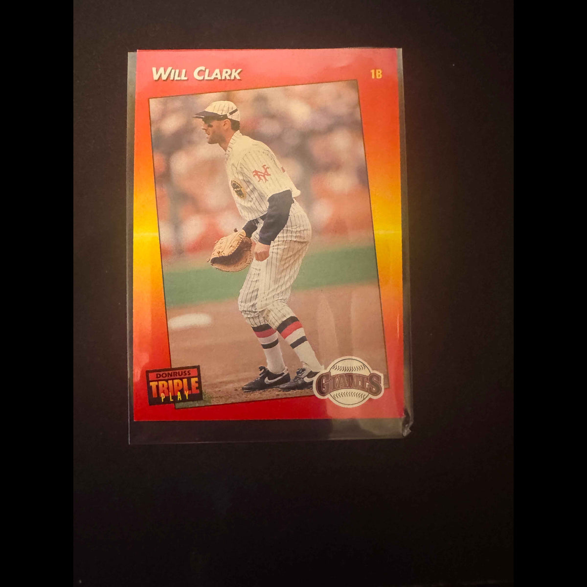 1992 Donruss Triple Play #155 Will Clark Card - view 3