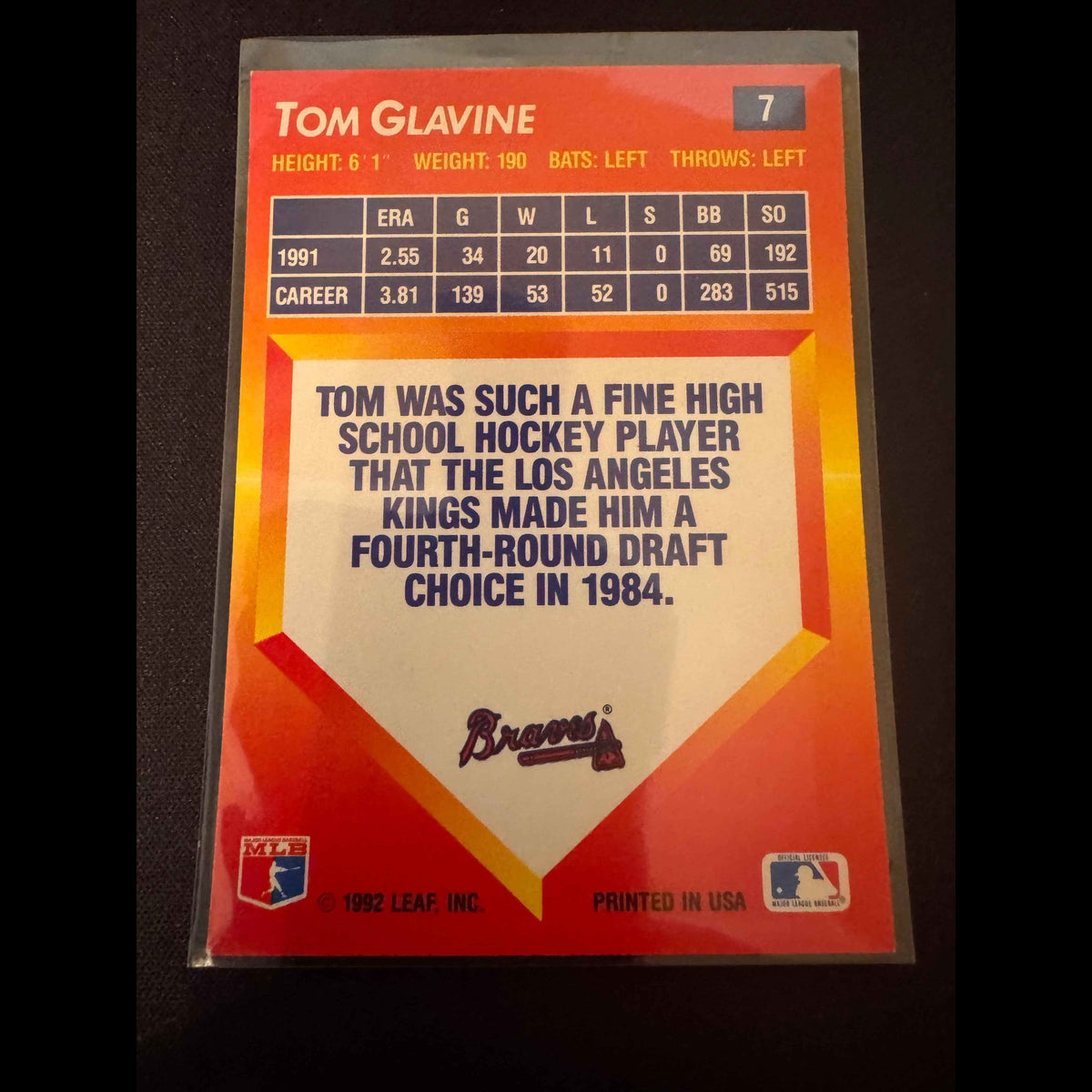 1992 Donruss Triple Play #199 Cal Ripken Jr Card - back