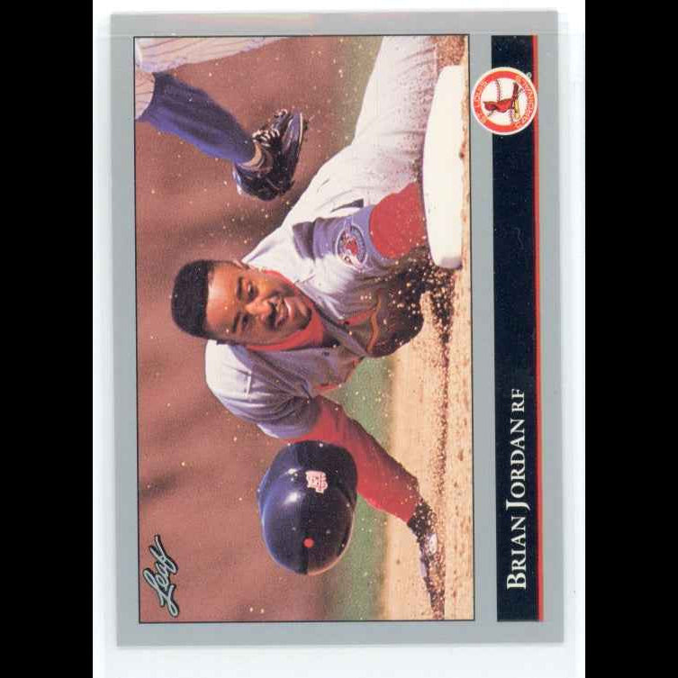 1992 Leaf #337 Brian Jordan RC Card - front