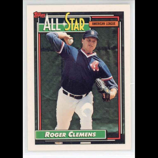 1992 Topps #405 Roger Clemens AS Card - front
