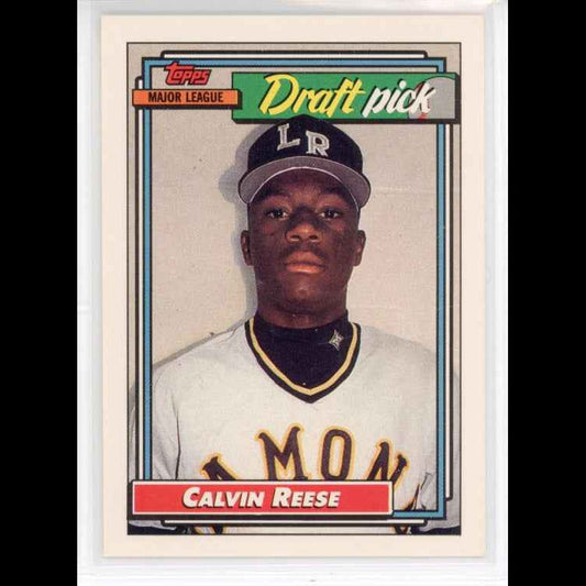 1992 Topps #714 Calvin Reese RC Card - front