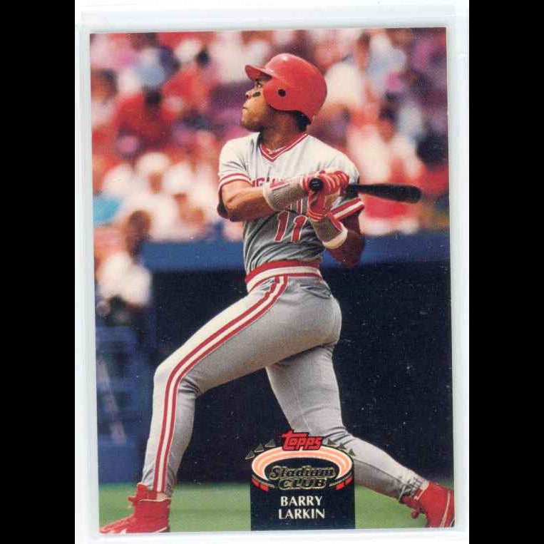1992 Topps Stadium Club #100 Barry Larkin Card - front