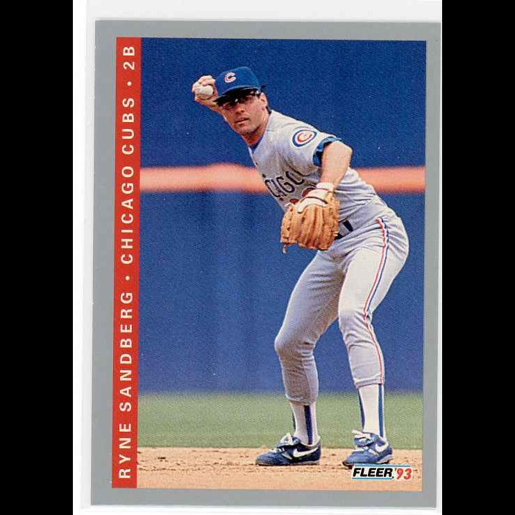 1993 Fleer #25 Ryne Sandberg Card - front
