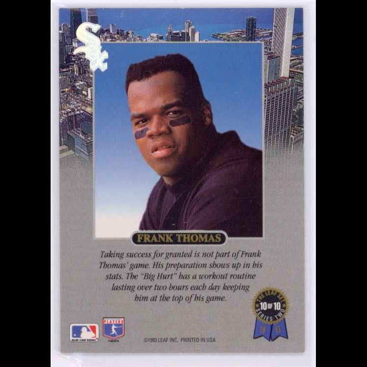 1993 The Leaf Set #10 Frank Thomas/Preparation Card - back
