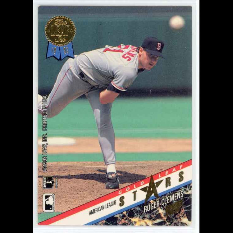 1993 The Leaf Set Gold Leaf All-Stars #R20 Roger Clemens Doug Drabek Card - front