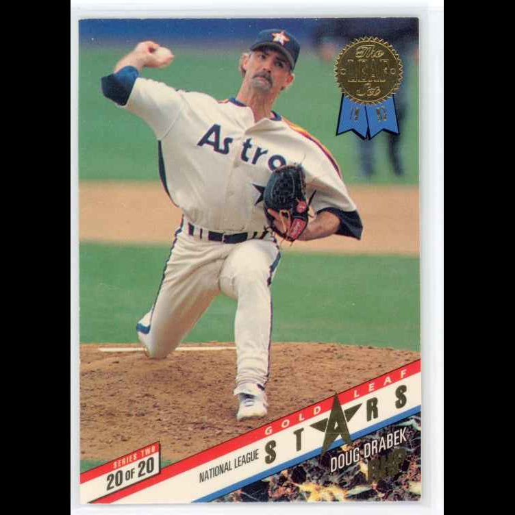 1993 The Leaf Set Gold Leaf All-Stars #R20 Roger Clemens Doug Drabek Card - back