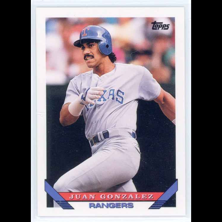 1993 Topps #34 Juan Gonzalez Card - front