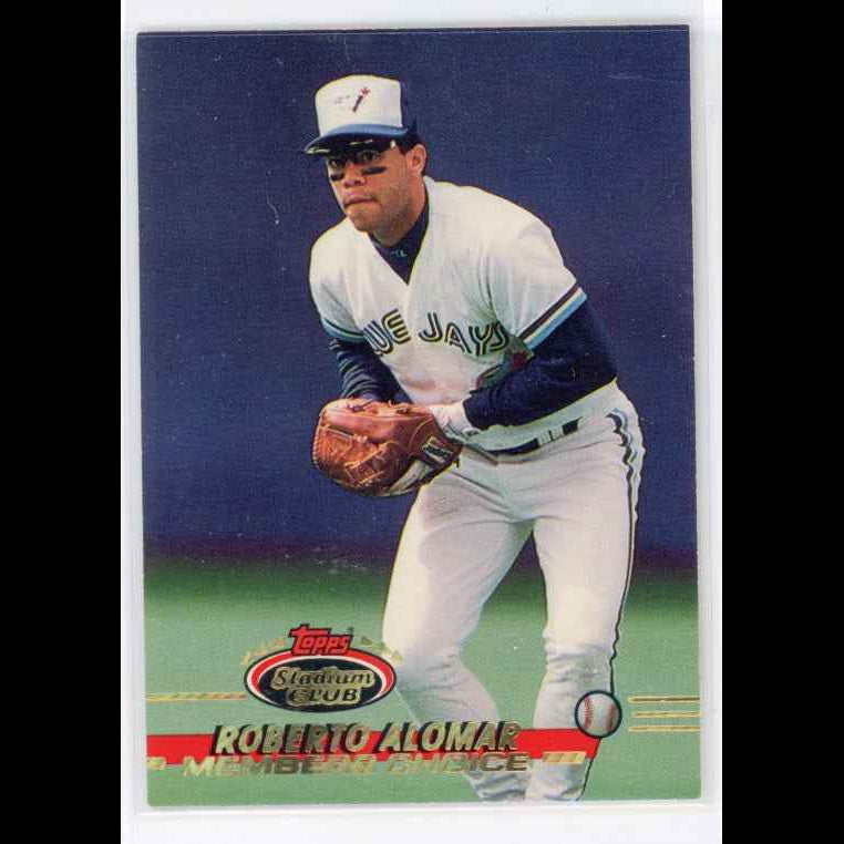 1993 Topps Stadium Club Members Choice #596 Roberto Alomar Card - front