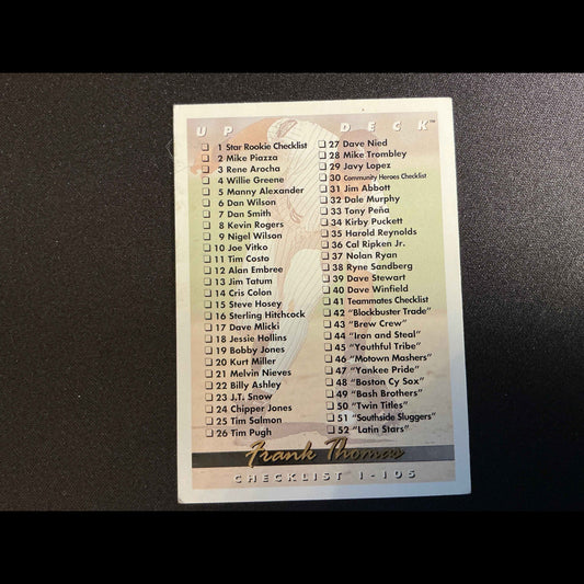 1993 Upper Deck #105 Frank Thomas CL Card - front