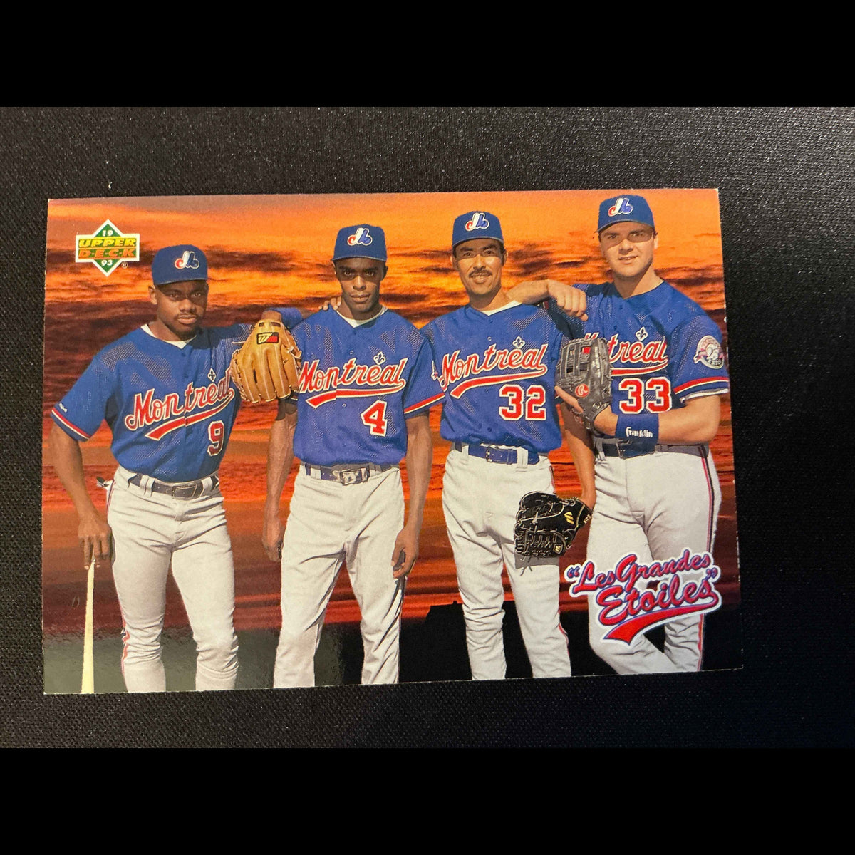 1993 Upper Deck #481 Marquis Grissom Delino DeShields Rafael Martinez Larry Walker Card - front