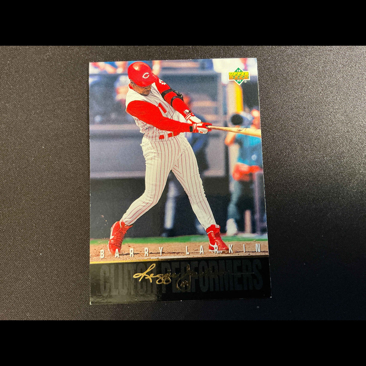 1993 Upper Deck Clutch Performers #R13 Barry Larkin Card - front