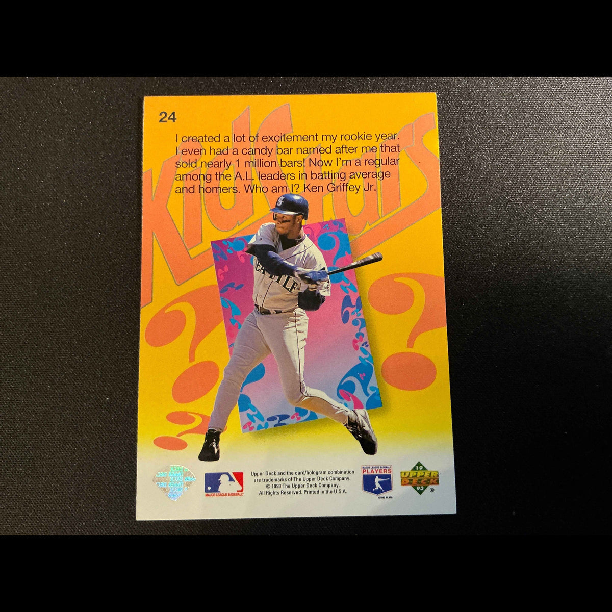 1993 Upper Deck Fun Pack #24 Ken Griffey, Jr. Card - back