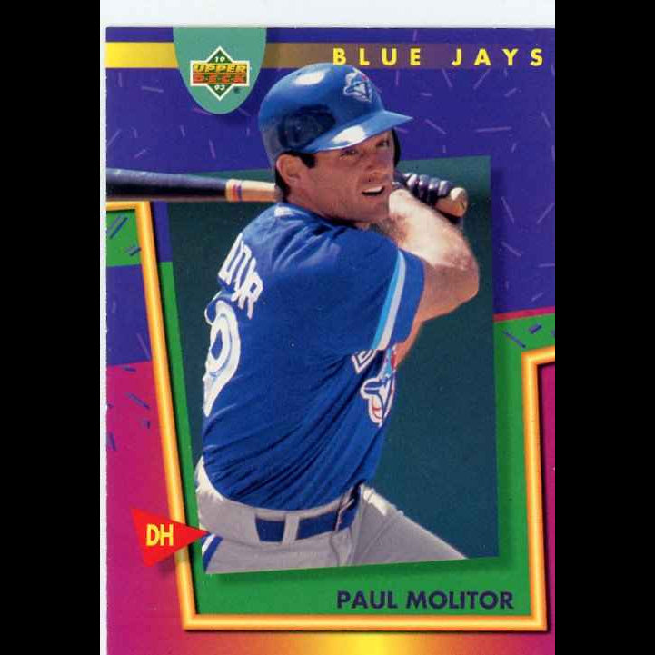 1993 Upper Deck Fun Pack #58 Paul Molitor Toronto Blue Jays Card - front