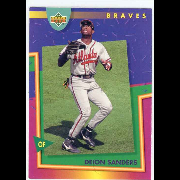 1993 Upper Deck Fun Pack #67 Deion Sanders Atlanta Braves Card - front