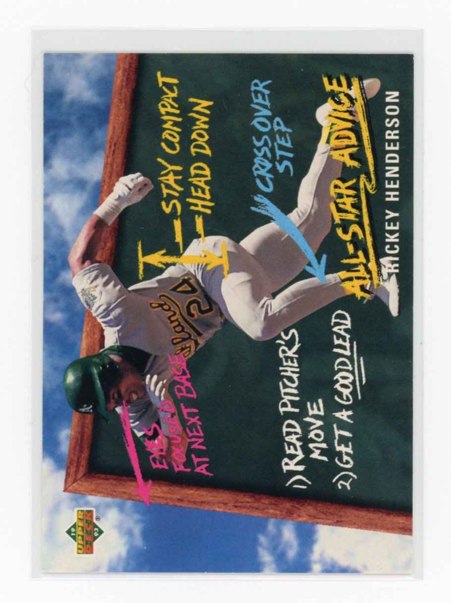 1993 Upper Deck Fun Pack #212 Rickey Henderson ASA Oakland Athletics Card