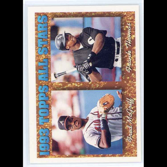 1994 Topps #384 Frank Thomas Fred McGriff Card - front