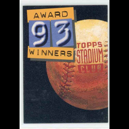 1994 Topps Stadium Club 93 Award Winners Card - front