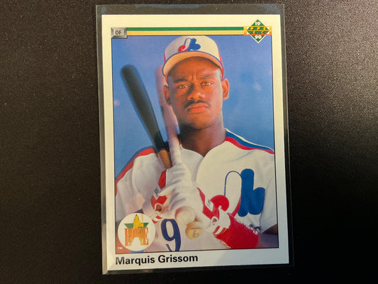 Tarjeta RC de Marquis Grissom Upper Deck n.° 9 de 1990