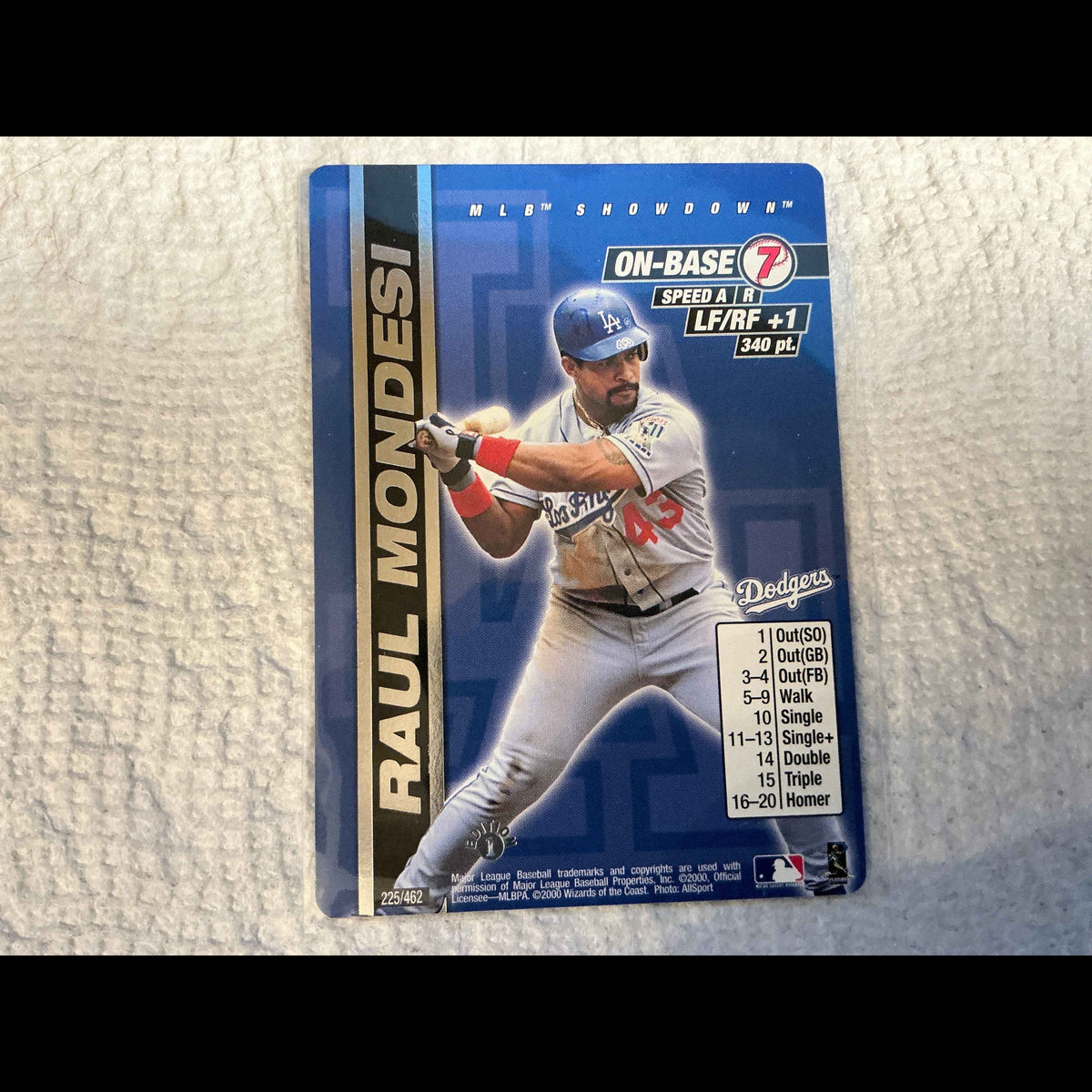 2000 MLB Showdown 1st Edition #225 Raul Mondesi Card - front