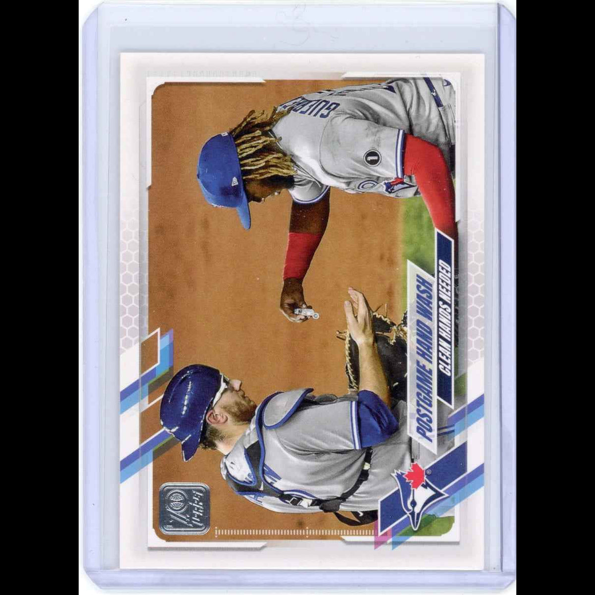 2021 Topps #159 Postgame Hand Wash/Danny Jansen/Vladimir Guerrero Jr Blue Jay Card - front