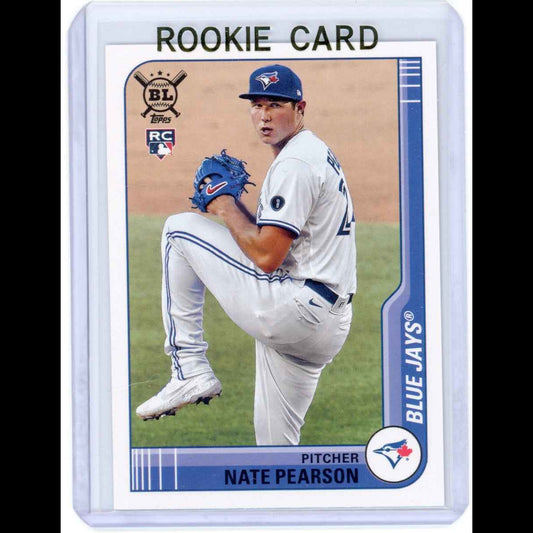 2021 Topps Big League #9 Nate Pearson Rookie (RC) Blue Jays Card - front