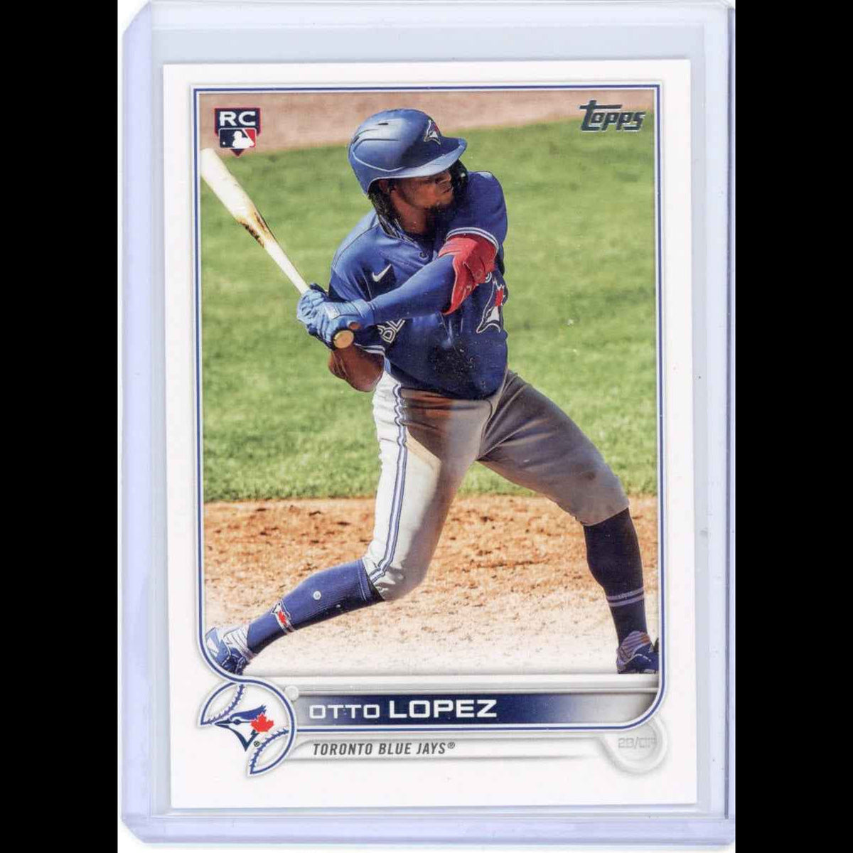 2022 Topps #422 Otto Lopez Rookie (RC) Blue Jays Card - front