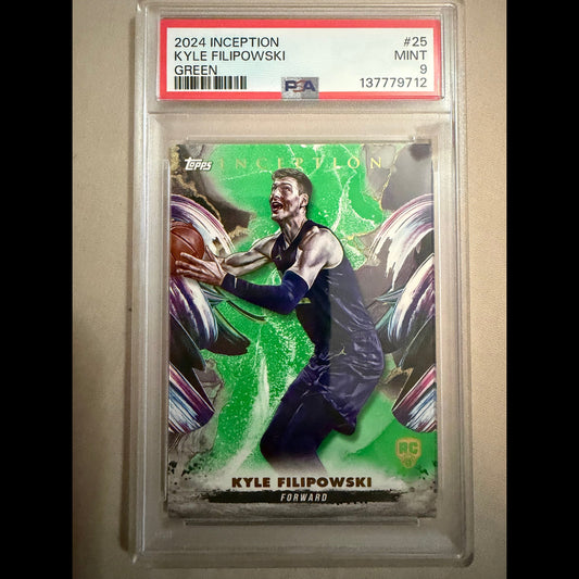 2024-25 Topps Inception #25 Kyle Filipowski Green PSA 9 Utah Jazz Rookie (RC) Card - front