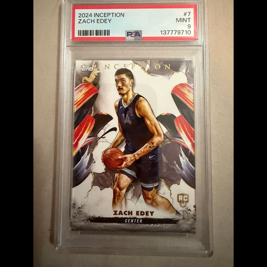 2024-25 Topps Inception #7 Zach Edey PSA 9 Memphis Grizzlies Rookie (RC) Card - front