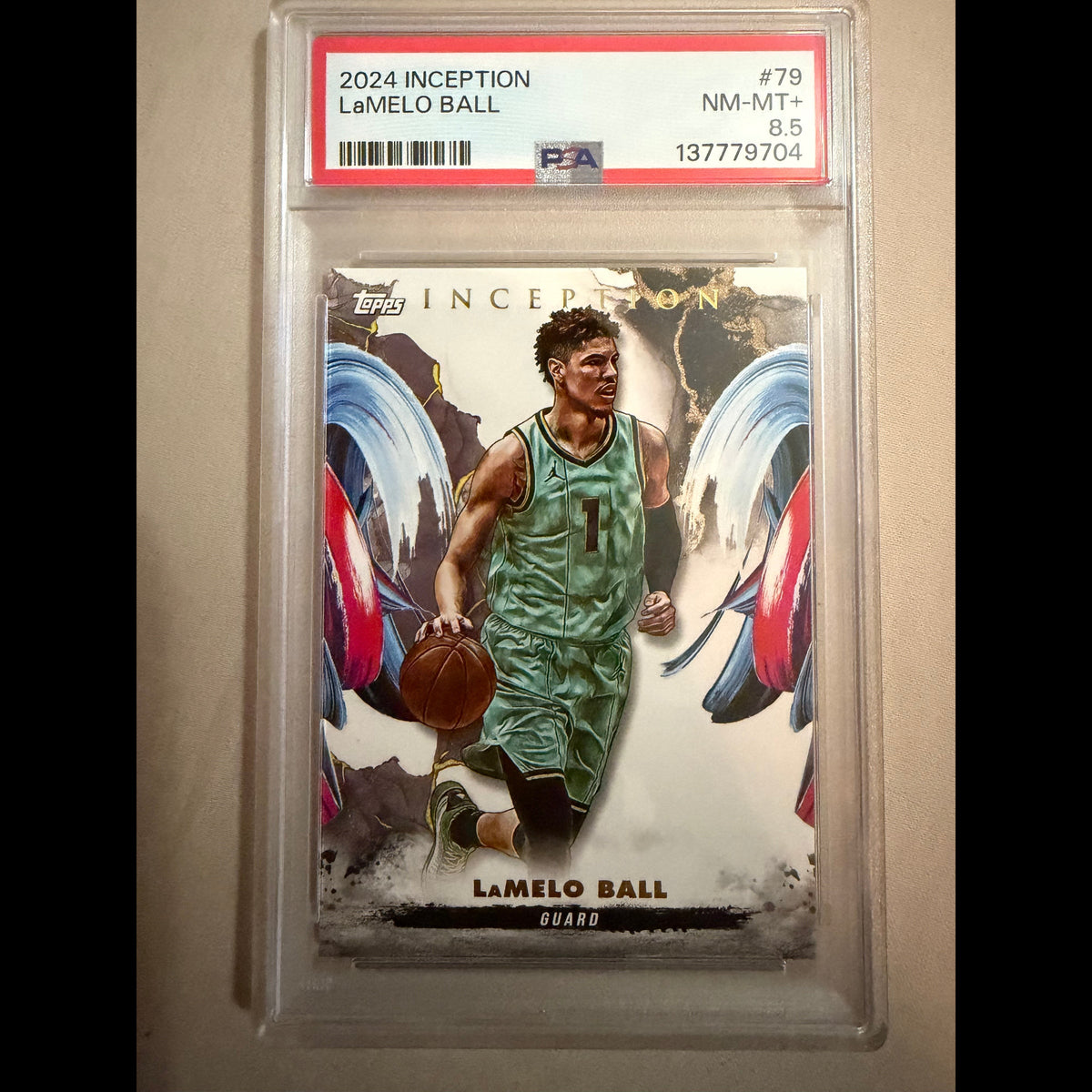 2024-25 Topps Inception #79 LaMelo Ball PSA 8.5 NM-MT+ Charlotte Hornets Card - front