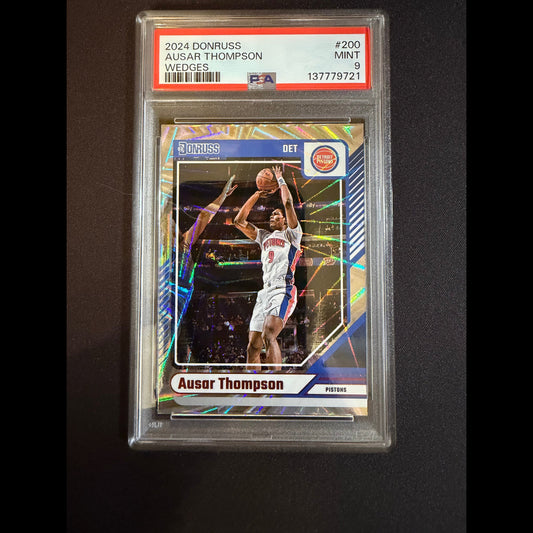 2024 Donruss #200 Ausar Thompson Wedges PSA 9.0 Mint Detroit Pistons Card - front