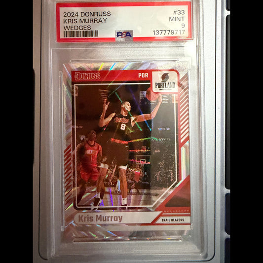 2024 Donruss #33 Kris Murray PSA 9.0 Mint Portland Trail Blazers Card - front