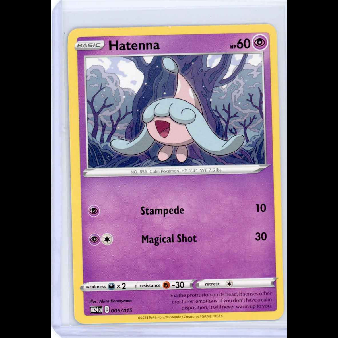 2024 Pokemon TCG Hatenna 005/015 Mcdonald’s Promo Card - front