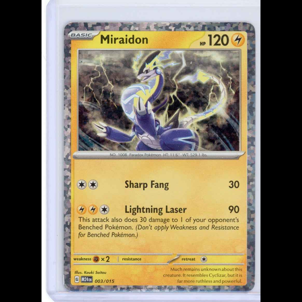 2024 Pokemon TCG Miraidon Holo 003/015 Mcdonald’s Promo Card - front