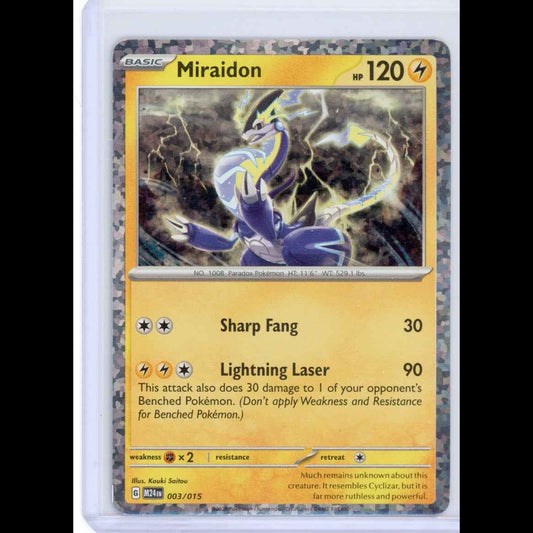 2024 Pokemon TCG Miraidon Holo 003/015 Mcdonald’s Promo Card - front