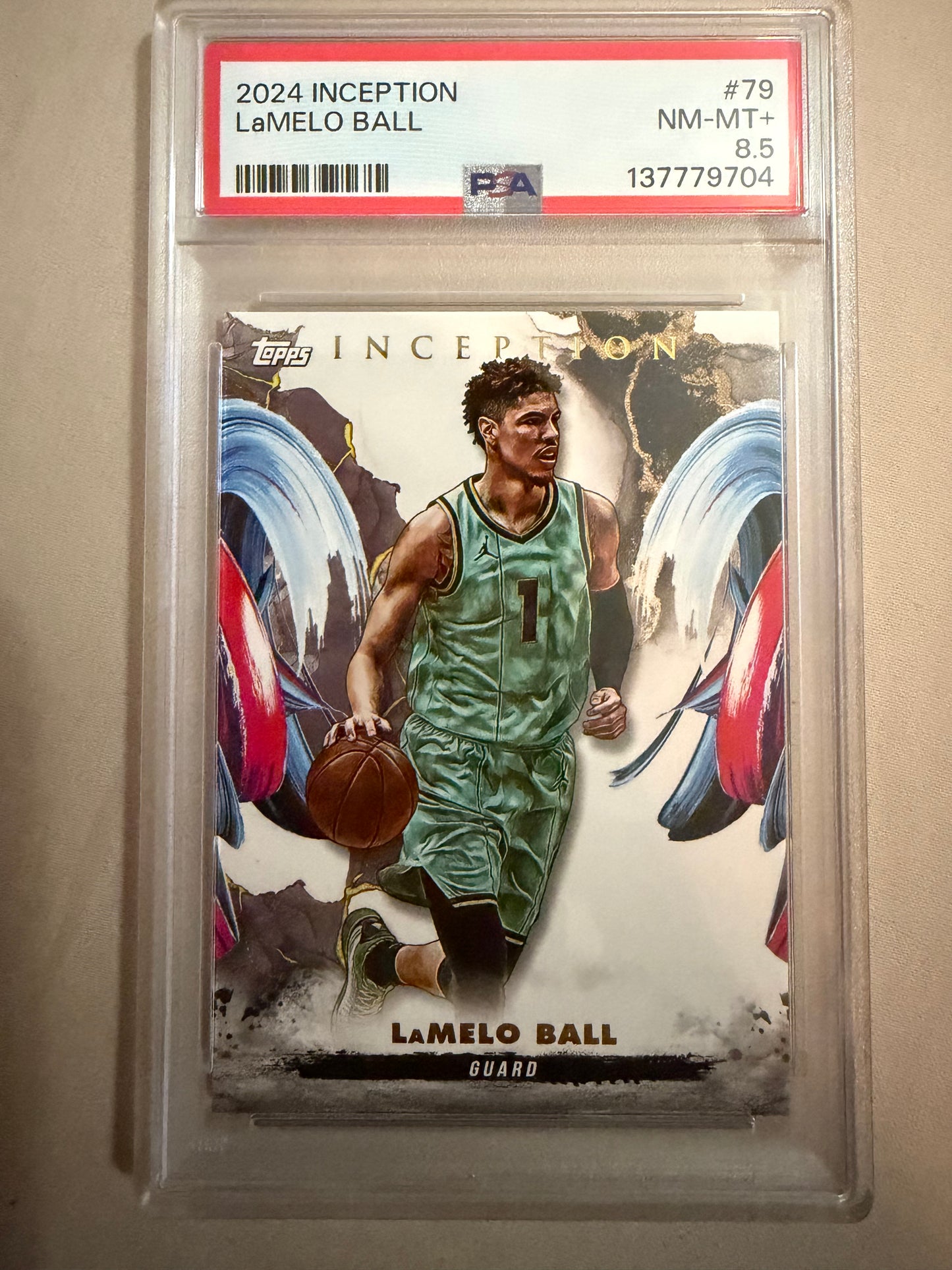 2024-25 Topps Inception #79 LaMelo Ball PSA 8.5 NM-MT+ Charlotte Hornets Card